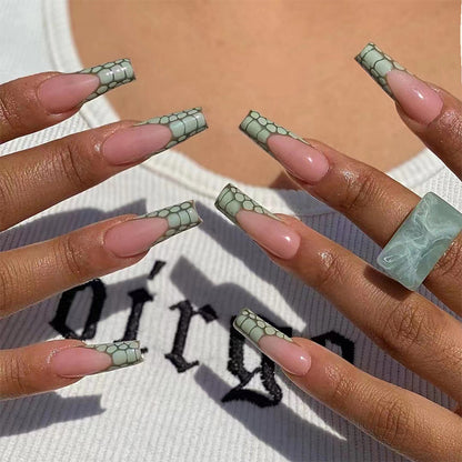 Crocodile pattern PRESS ON NAILS
