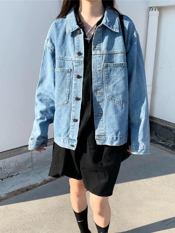 Original Solid Irregularity Shirt Dress