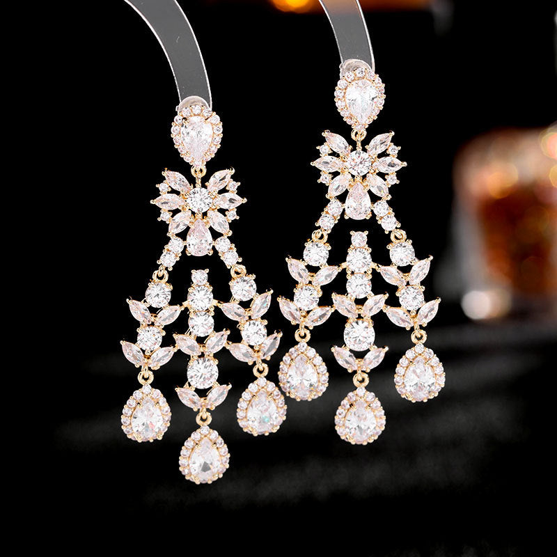 Fashion zircon VINTAGE EARRINGS