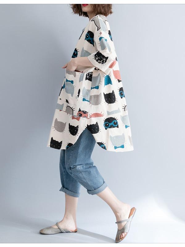 CASUAL CARTOON PRINTED ROUND-NECK T-SHIRT - Zebrant