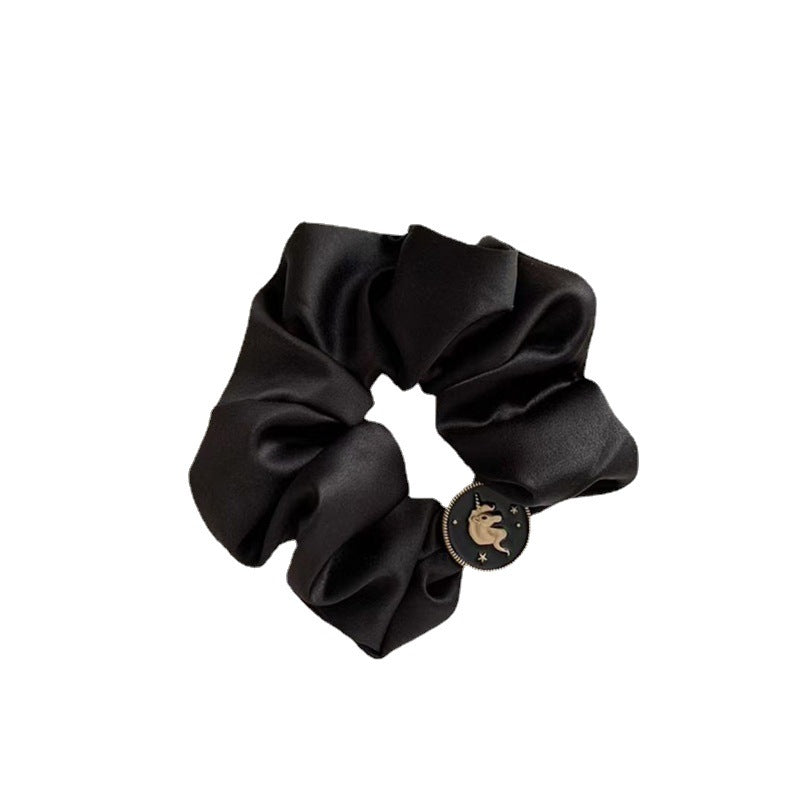 Black large intestine ring Hair Ties