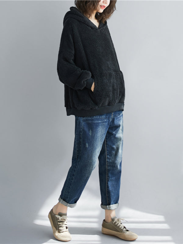 CASUAL WARM THICKEN HOODIE SWEATSHIRT