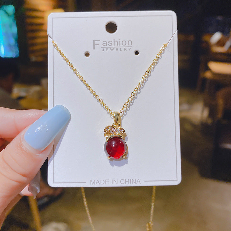 Wholesale red agate purse Necklace