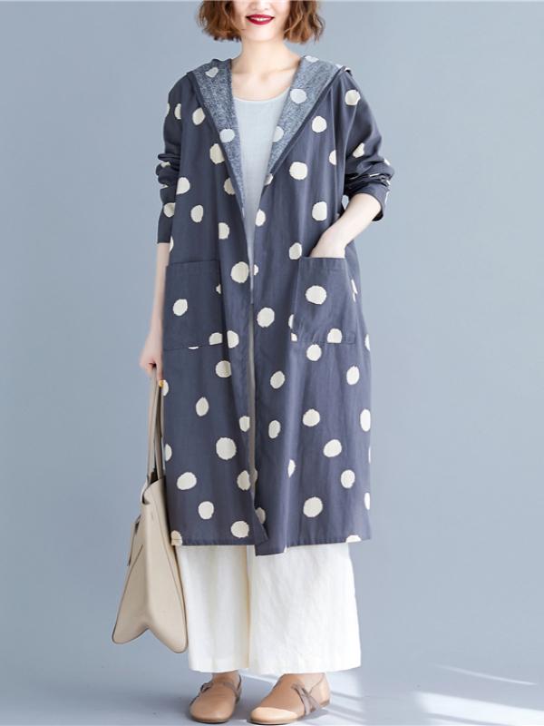 Polka-dot Printed Cover-up