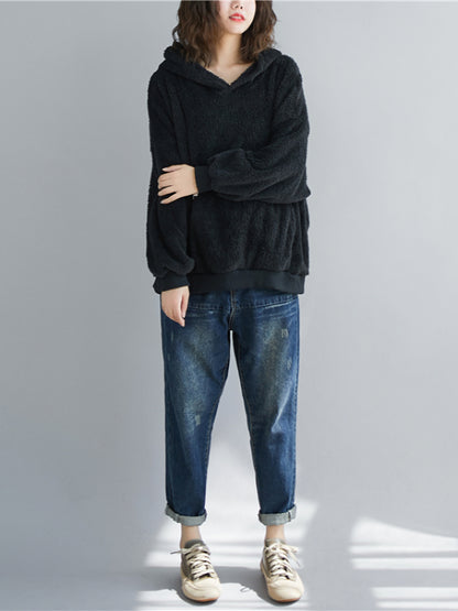 CASUAL WARM THICKEN HOODIE SWEATSHIRT