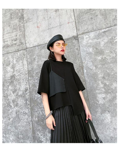 Original Split-Joint Irregularity T-Shirts Tops