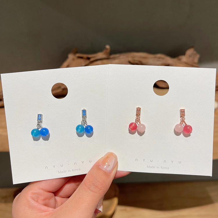 Lovely, sweet, small and delicate cherry earrings