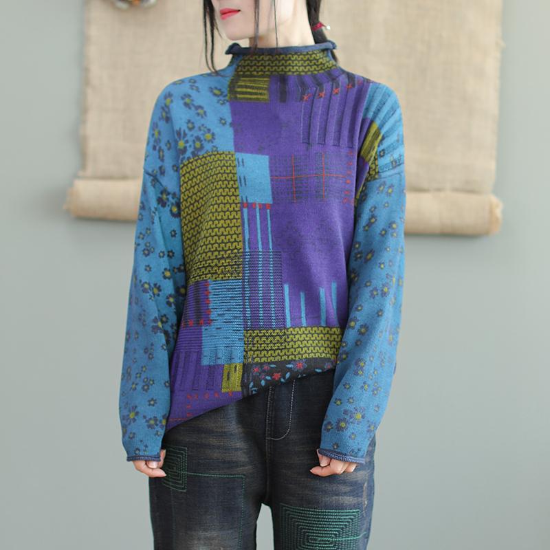 Autumn Winter Printed Long Sleeve Sweater