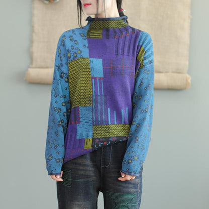 Autumn Winter Printed Long Sleeve Sweater