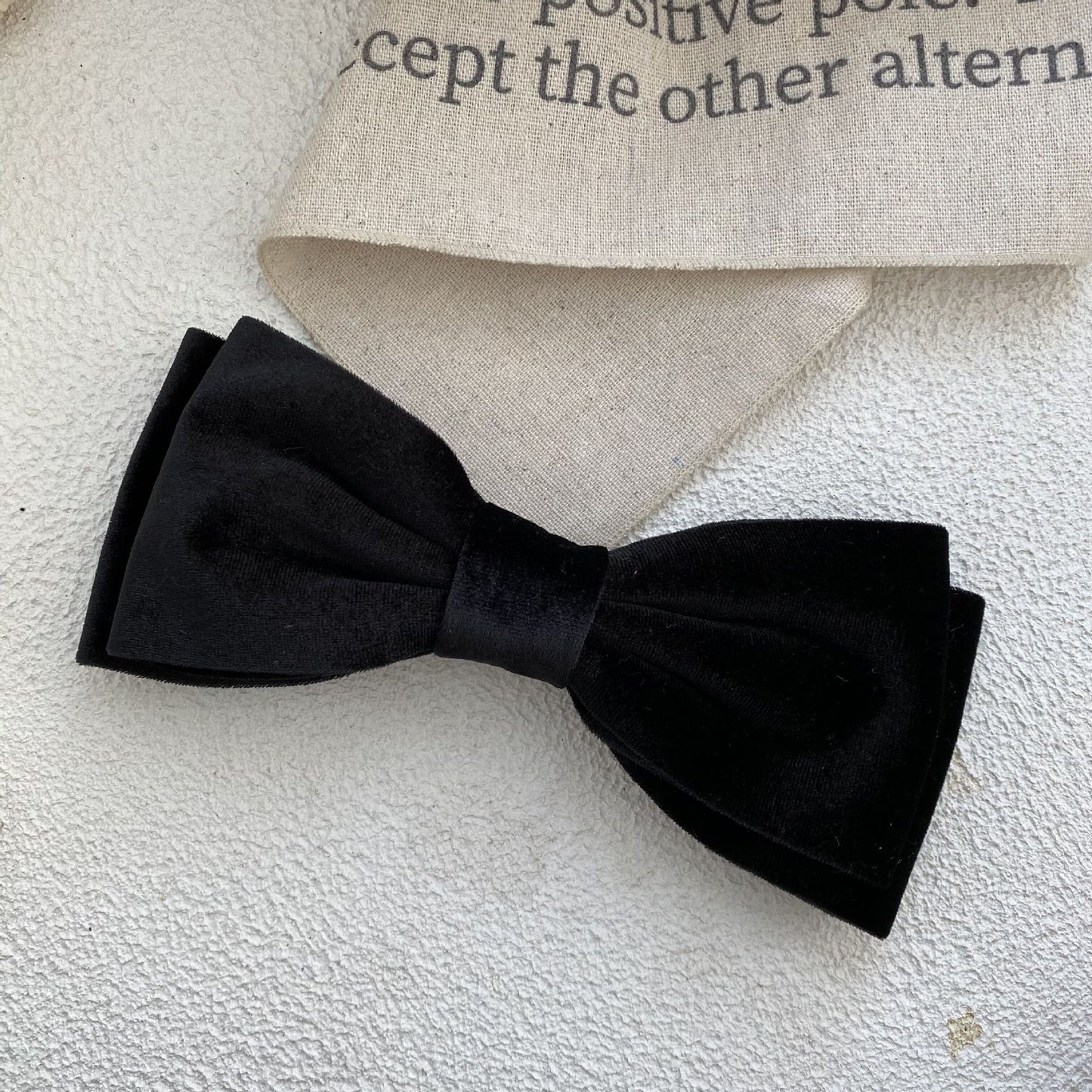 Vintage Black Bow Hair Clips