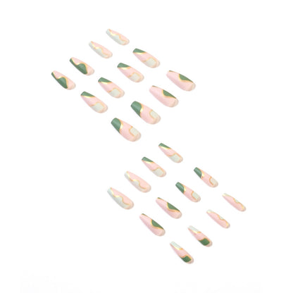Wear nail graffiti color matching nail enhancement French Nail piece PRESS ON NAILS