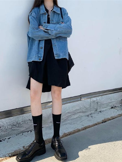 Original Solid Irregularity Shirt Dress