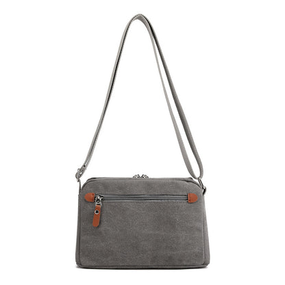 Women's small canvas bag 2021 new leisure Commuter Bag versatile messenger bag cross border foreign trade single shoulder canvas bag