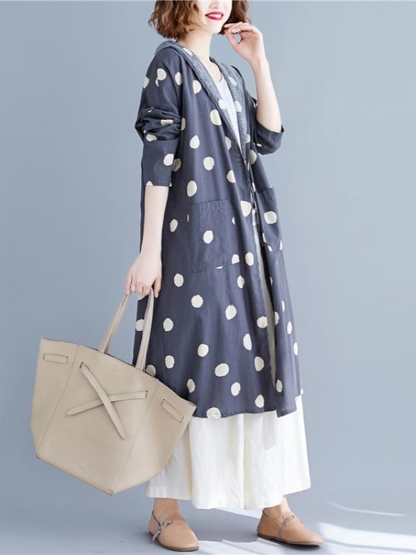Polka-dot Printed Cover-up