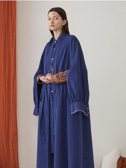 Autumn Long Knee Literary Cotton Dress