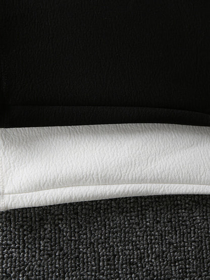 Original Solid High-neck Batwing Sleeves Sweatshirt