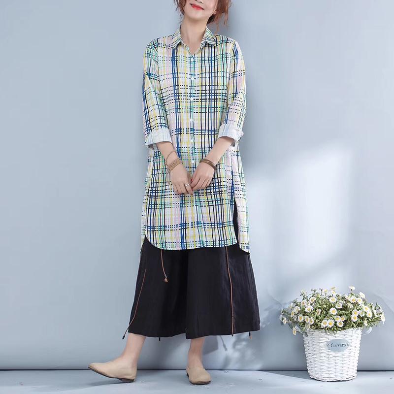 POLO Collar Long Sleeve Loose Blouse