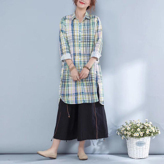 POLO Collar Long Sleeve Loose Blouse