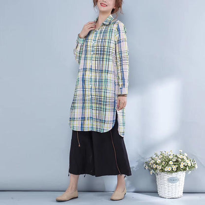 POLO Collar Long Sleeve Loose Blouse