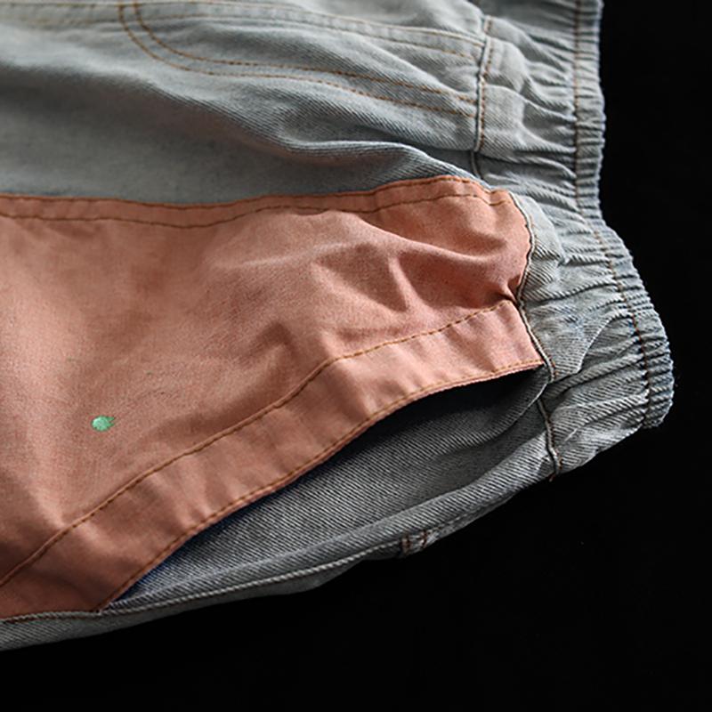 Patch Designs Embroidery Vintage Loose Harem Jeans