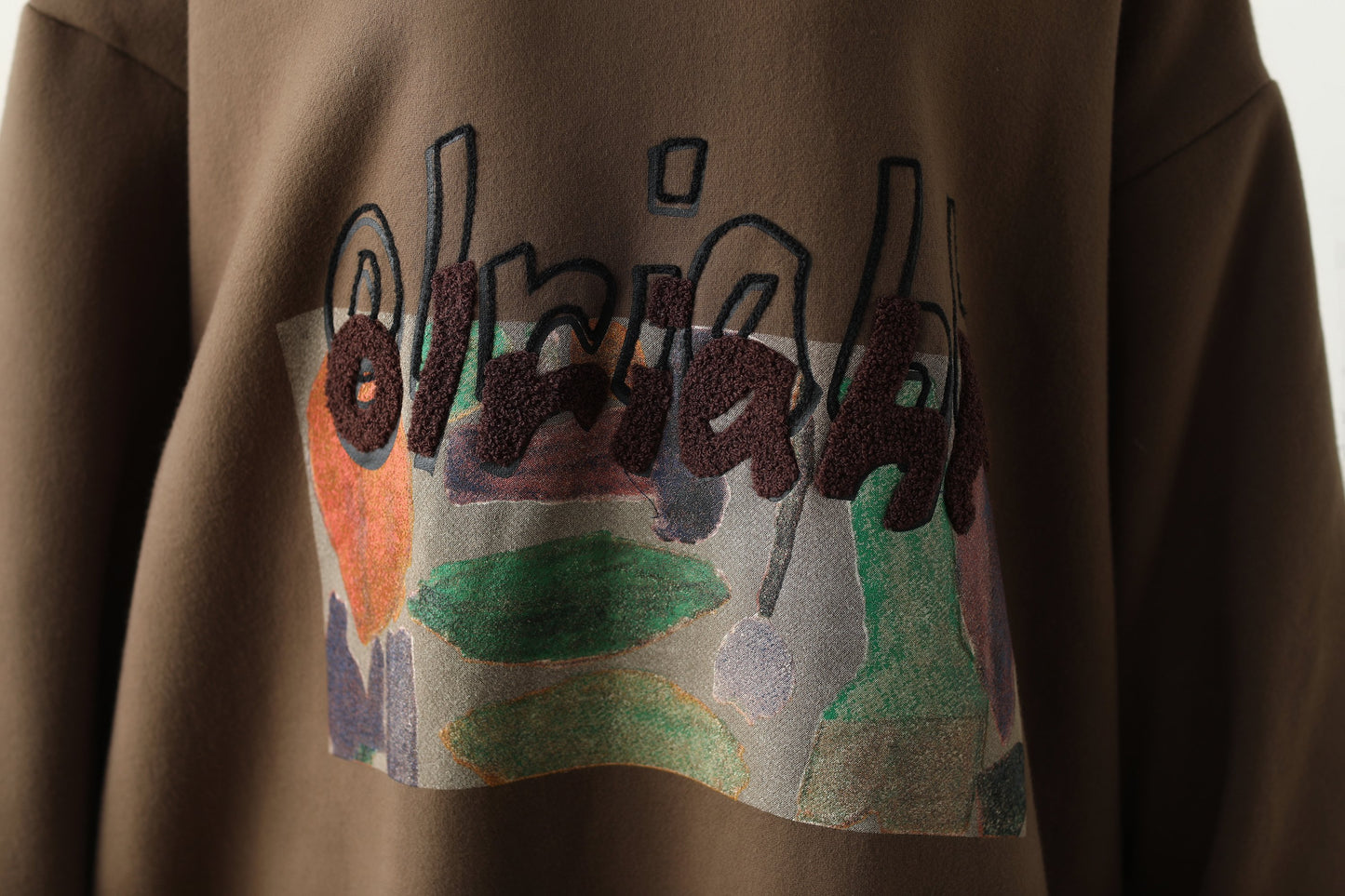 Patchwork Autumn Print Cotton Fleece Dress