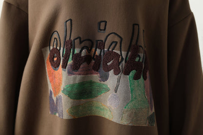 Patchwork Autumn Print Cotton Fleece Dress