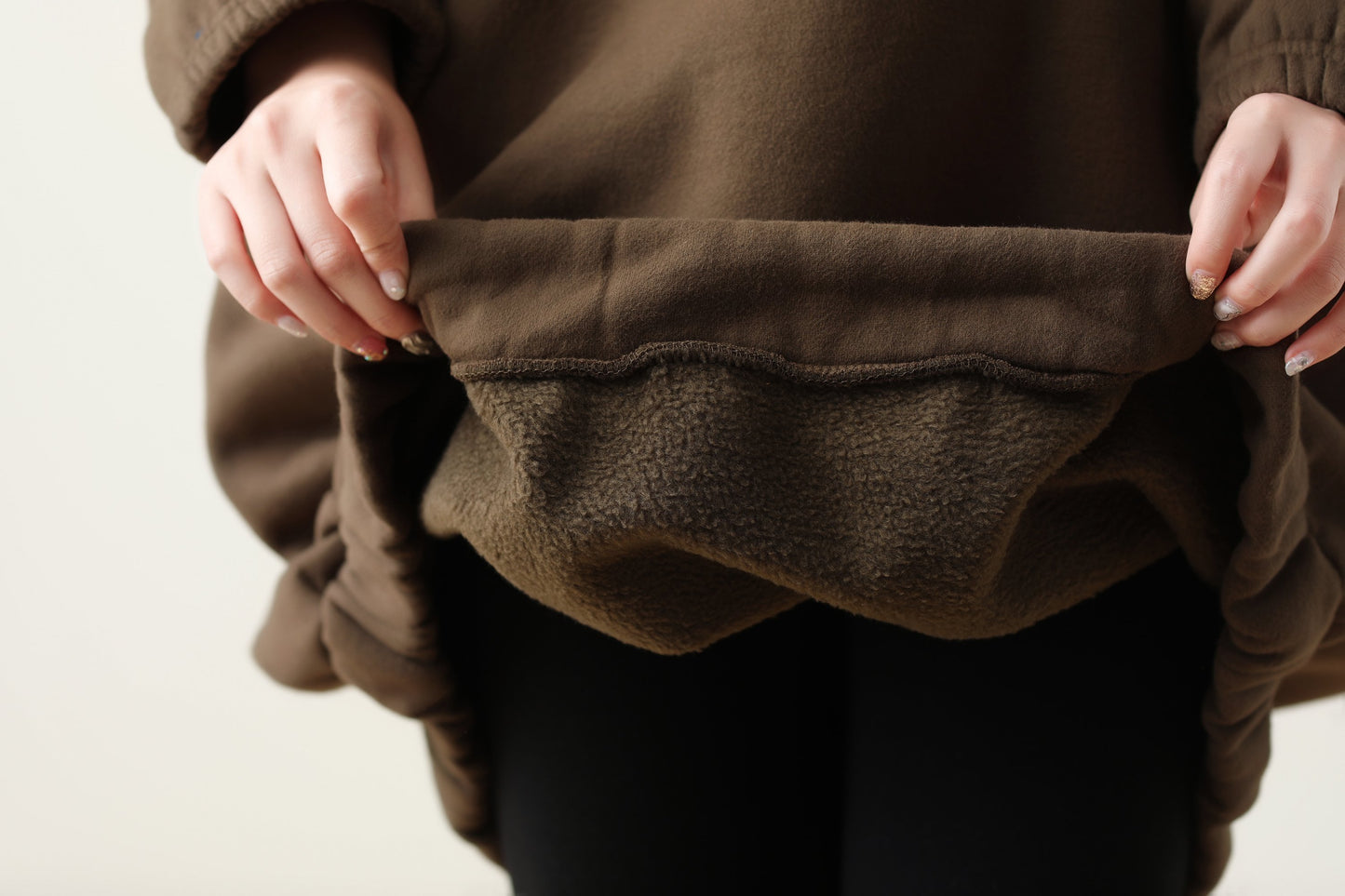 Patchwork Autumn Print Cotton Fleece Dress