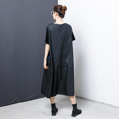 Patchwork Casual Loose Comfortable Midi Dress