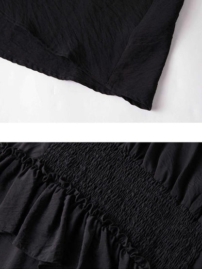 Patchwork Casual Square Collar Loose Dress