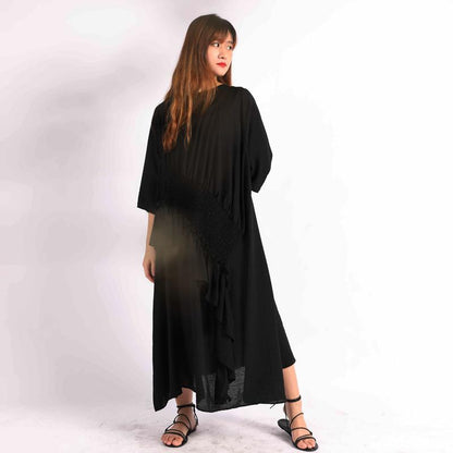 Patchwork Casual Square Collar Loose Dress