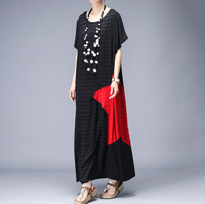 Patchwork Design Casual Elegant Maxi Dress