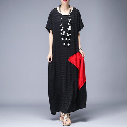 Patchwork Design Casual Elegant Maxi Dress