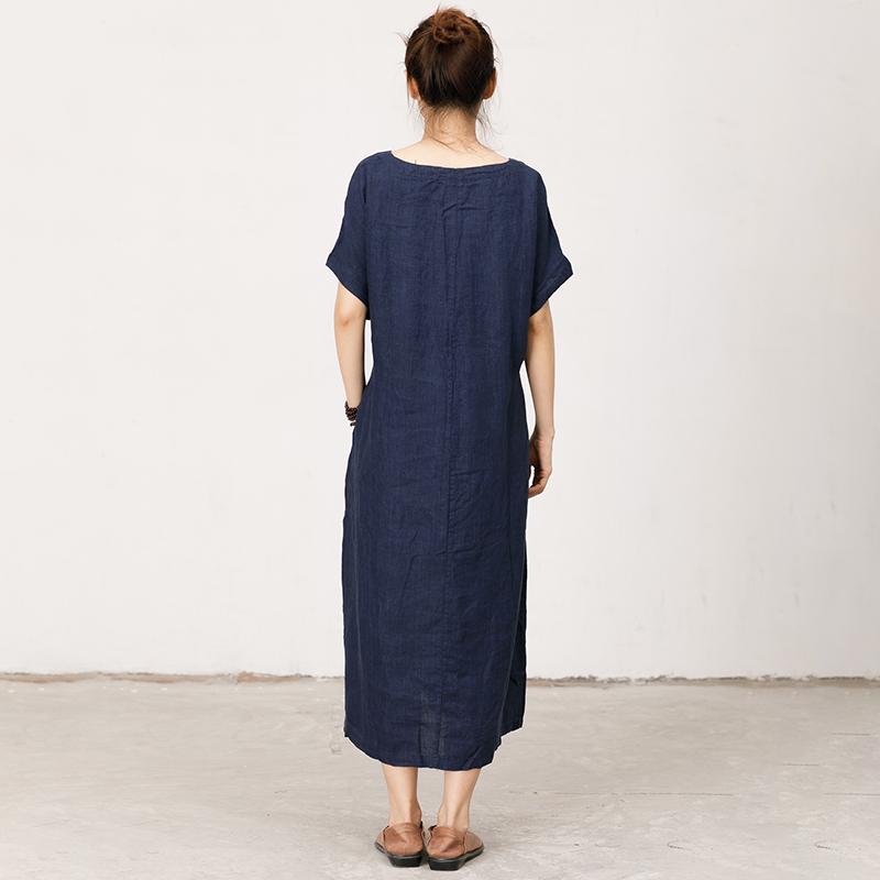 Pattern Print Lacing Simple Loose Dress