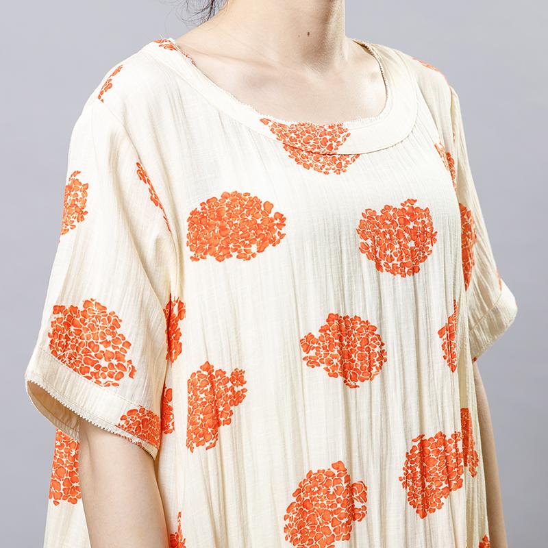 Pattern Printed Casual Soft Loose Dress