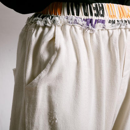 Personality Burr Casual Frayed Elastic Waist Jeans