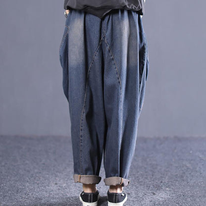 Personalized Big Pocket Loose Harem Jeans