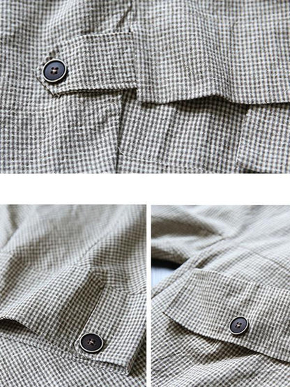 Plaid Loose Casual Women Blazer Coat