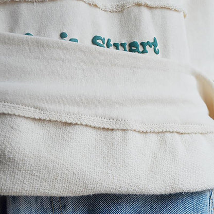 Plant Print Cotton Hooded Spring Sweatshirt