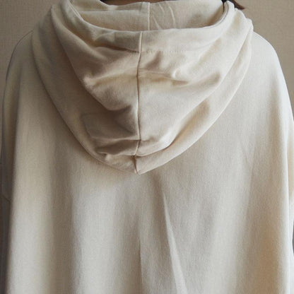 Plant Print Cotton Hooded Spring Sweatshirt
