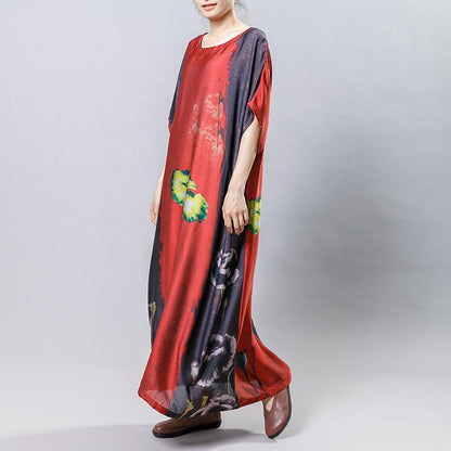 Plant Printed Soft Comfortable Gauzy Dress