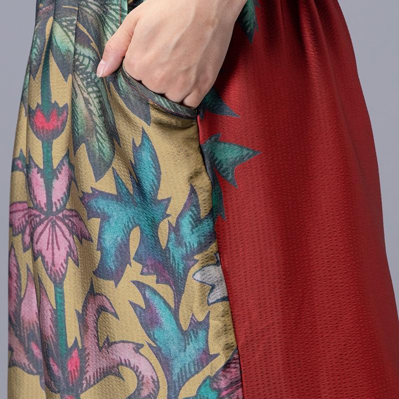 Plant Printed Summer Fashion Two Piece Suit