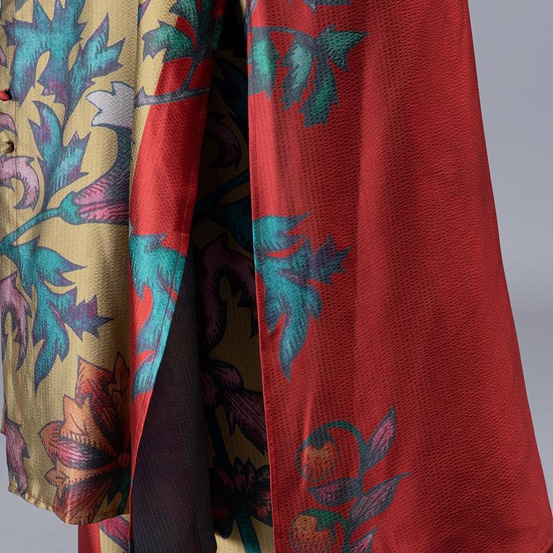 Plant Printed Summer Fashion Two Piece Suit