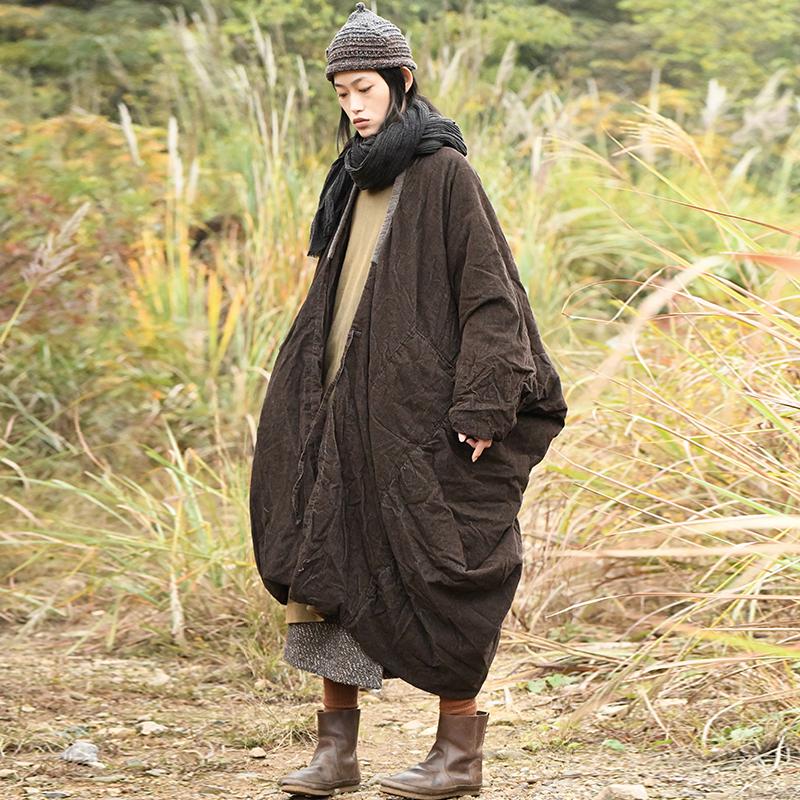 Plus Size - Retro Loose Pleated Skin-friendly Coat