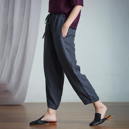 Plus Size Casual Ankle-Length Lantern Pants