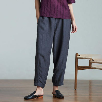 Plus Size Casual Ankle-Length Lantern Pants