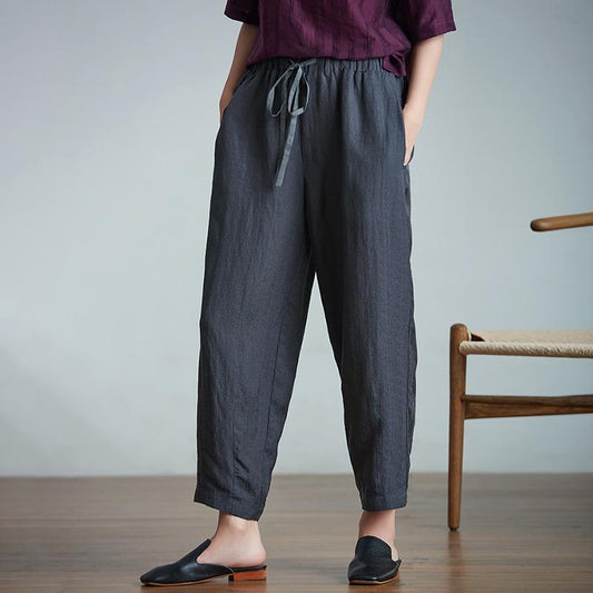 Plus Size Casual Ankle-Length Lantern Pants