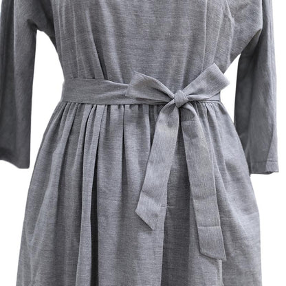 Retro Small Plaid Plus Size Midi Dress