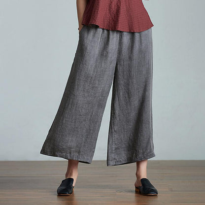 Plus Size Falling Wide Leg Straight Casual Pants