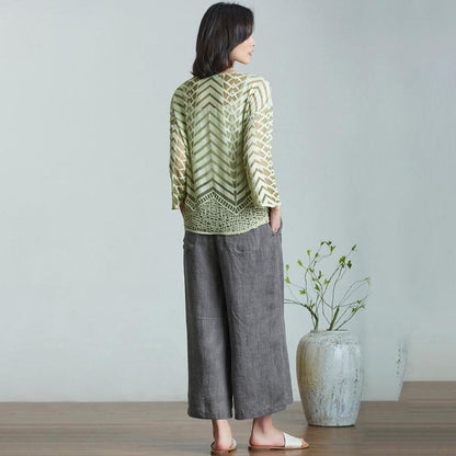 Plus Size Falling Wide Leg Straight Casual Pants