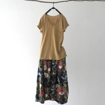 Plus Size Floral Printed Loose Sagging Pants